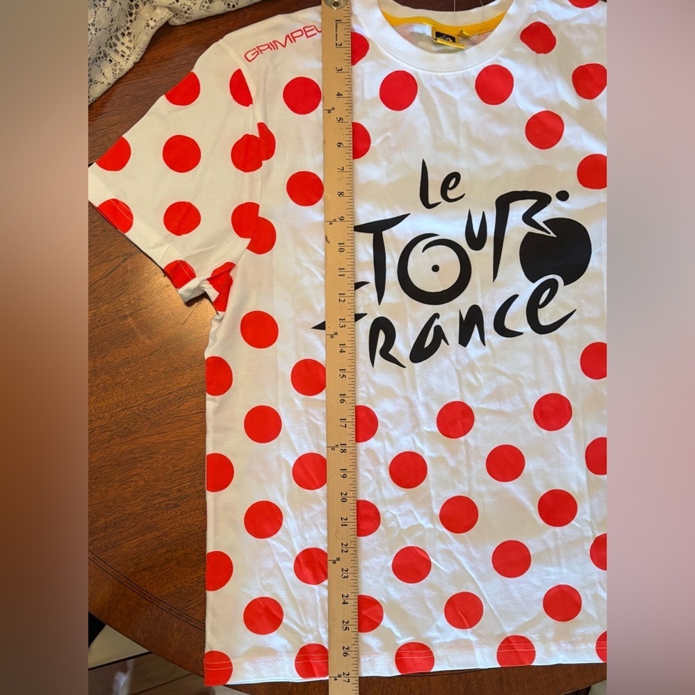🚴‍♀️T-Shirt Polka Dots Red & White - Picture 7 of 8
